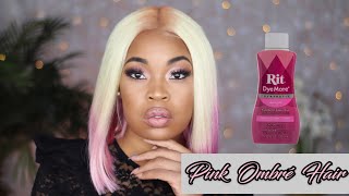 How To Dye A Synthetic Wig Pink Water Color Method | Rit Dye Synthetic Hair | Senyabella|
