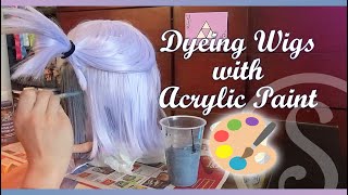 Dyeing Wigs With Acrylic Paint! ️