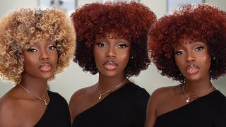 Curly Afro Wig Under $25 | Bobbi Boss Synthetic Hair Wig M707 Buttercup | Okemute Ugwuamaka