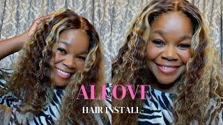 Highlighted Deep Wave Wig Installation By Allove Hair