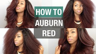 How To Color Your Hair At Home | Auburn Ombre For Curly Hair