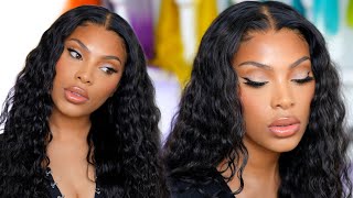 Watch Me Install  + Style  This Water Wave  Curly Wig| It'S Giving Scalp |What Lace!!!