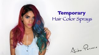 Temporary Hair Color Sprays... Bright And Vibrant!  - Hair Tutorial | Ariba Pervaiz