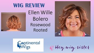 Wig Review | Ellen Wille Bolero In The Color Rosewood Rooted- Super Cute Chin Length Bob With Curls!
