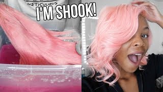 Pastel Pink Watercolor Literally Took One Minute! Ft. Ali Pearl Hair