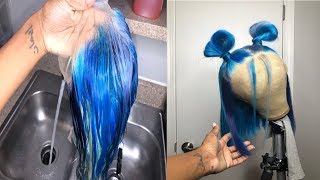 Mermaid Blue Wig Tutorial
