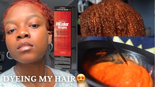 Impulsively Dying My Natural 4C Hair Copper Red For The First Time | *No Bleach*| 2022