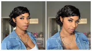 Super Cute & Affordable Short Pixie Wig | 8 Inch Human Hair Curly Bob Wig Install | Youth Beauty Wig