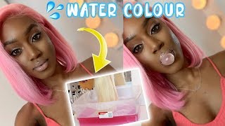 Watch Me Pink Water Colour This 613 Bob Wig  Ft Hairspells