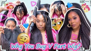 Highly Recommend V Part Wig! Glueless Clip Ins Easily Install |  #Ulahair Review