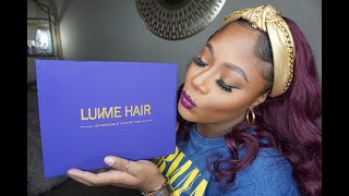 Bomb Burgundy Headband Human Hair Wig | Luvmehair.Com