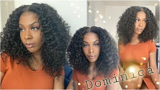 Affordable Curly Wig| Outre Synthetic Lace Front Wig - Dominica | Virgin Hair Dupe | Hsf