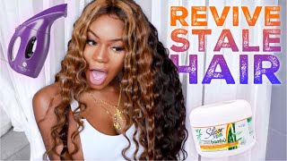 How To: Revive Old, Stale Weave/Wig | Color+Silicon Mix+Steam!?