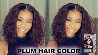 Grwm: Diy Plum/ Burgundy Hair Color Using Got2B | Omg Her Hair