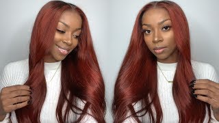 Cinnamon Copper Paprika Hair Color | Afsisterwig.Com Preplucked Invisible Lace Front Wig