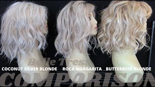 Belle Tress Wig Color Comparison | Coconut Silver Blonde | Roca Margarita | Butterbeer Blonde