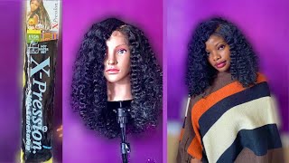 16” Curly Crochet Wig Using An Expression Braiding Hair/How To Make A Curly Wig With Expression Hair