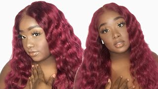 How To Dye 613 Hair The Perfect Burgundy Color Using The Watercolor Method| 99J | Lola Slays