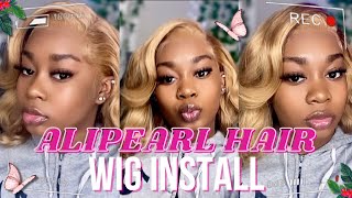 Honey Blonde Body Wave Wig Install | Alipearl Hair