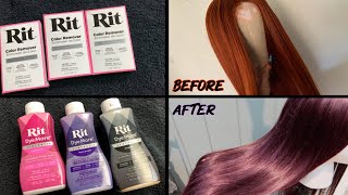 Trying To Remove Rit Dye From Synthetic Wig & Dying A Synthetic Wig Again