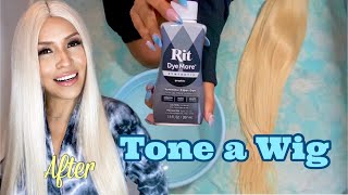 How To Tone / Dye A 613 Synthetic Wig Platinum Blonde