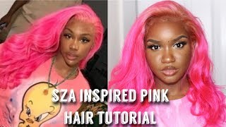 Sza Hot Pink Hair Tutorial | Affordable Amazon 613 Wig | Mydiva Hair |
