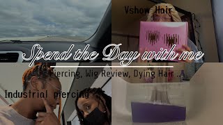 Spend The Day With Me (Piercing, Wig Review, Dying My Wig)| Danisha Leann