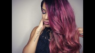 How To: Violet, Burgundy, Pink Ombre Hair . Rpg Show Wig