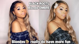 How To| Dye/Color Blonde 613 To Ash Blonde W/ Dark Roots Tutorial (No Bleach) With Purple Shampoo