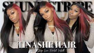 Skunk Stripe Install + Skin Matching Hd Lace Wig | Tinashe Hair | Tyestylez