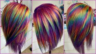 How To Do Holographic  Prism Rainbow Hair Color