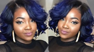 My Blue Hair (Wig) Tutorial/How To Install, Cut, Colour,Style | Imi Hair