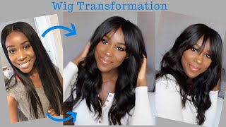 Wig Transformation W/ Bangs | Natural Look | Thelifestyleluxe