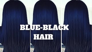 Dying My Hair Black With Blue Undertones| No Bleach| Ft. Julia Hair