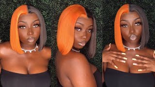 Orange & Black Split Wig Install  | Tailored Kollection