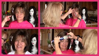 How To Trim Pageboy Wig Bangs - Shown On Sabrina Wig And Marina Wig (Godiva'S Secret Wigs Video