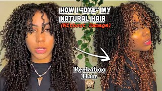 How I Dye My Natural Hair Without Damage (Peekaboo Hair Color) Temporary Hair Dye