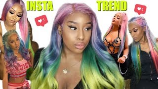 Insta Trend Tuesdays: $35 Rainbow Hair! | Motown Tress -Aurora( 2018) #Rainbowwig