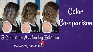 Estetica Color Comparison | 3 Colors/ 1 Style | Shown On Avalon | Marlene'S Wig & Chat Studio