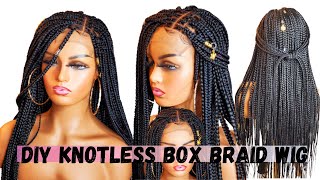 Diy Knotless Box Braid Wig| Step By Step How To Create Your Own Knotless Box Braid Wig