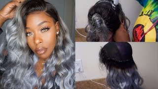 |Amateur Friendly| Diy Hot Glue Gun Wig, Grey Ombre Slayed And Styled Ft.Ywigs.Com