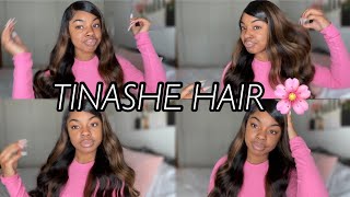 Bomb Pre Colored Wig (Honey Brown Highlights) Ft. Tinashe Hair | Luxury Tot