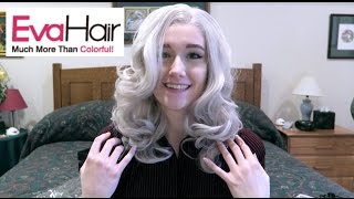 Evahair | Wig Review | Grey Medium Length Wavy Synthetic Wig