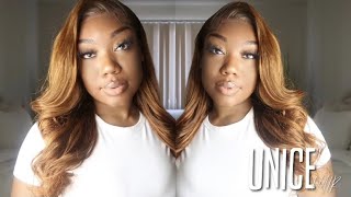 The Prettiest Colors Ever! 13X4 Highlighted Auburn Loose Wave Lace Wig| Unice Hair