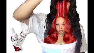 Red Watercolor Transformation Ft. Alipearl Hair |Hot Glue Gun Wig