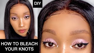 How To: Bleach Your Knots (Without Bleach) On Lace Closure *Undetectable* + Easy Wig Install