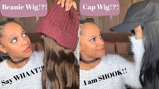 Wig Hat & Wig Beanie | Slay On The Go | Cheap Fall Wigs | Curlysu91