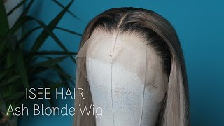 Watch Me Dye This Wig Ash Blonde With Dark Brown Roots Ft. Isee Hair | Bluerissa