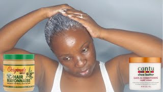 Deep Conditioning Treatment On Short Relaxed Hair