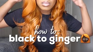 How I Got My Hair From Black To Ginger + Styling| African Mall Hair